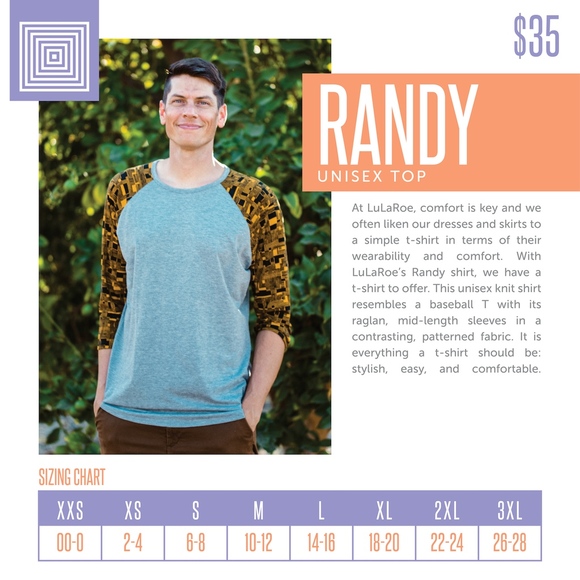♦️2/$30 unisex LuLaRoe Randy Baseball T - Picture 4 of 8